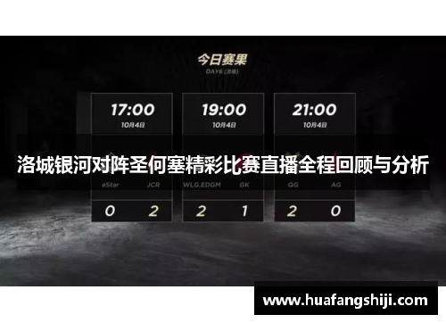 洛城银河对阵圣何塞精彩比赛直播全程回顾与分析